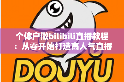 个体户做bilibili直播教程：从零开始打造高人气直播间的实战指南