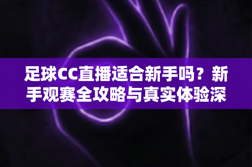 足球CC直播适合新手吗？新手观赛全攻略与真实体验深度解析