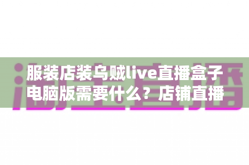 服装店装乌贼live直播盒子电脑版需要什么?店铺直播设备与配置全攻略 服装店装乌贼live直播盒子电脑版需要什么?店铺直播设备与配置全攻略