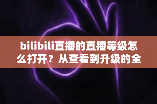 bilibili直播的直播等级怎么打开?从查看到升级的全流程实用指南 bilibili直播的直播等级怎么打开?从查看到升级的全流程实用指南