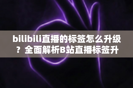 bilibili直播的标签怎么升级?全面解析B站直播标签升级技巧与运营指南 bilibili直播的标签怎么升级?全面解析B站直播标签升级技巧与运营指南