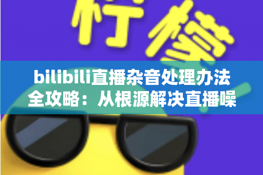 bilibili直播杂音处理办法全攻略:从根源解决直播噪音,打造高清流畅的直播体验 bilibili直播杂音处理办法全攻略:从根源解决直播噪音,打造高清流畅的直播体验