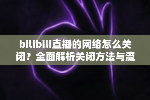 bilibili直播的网络怎么关闭?全面解析关闭方法与流量管理技巧,让你轻松掌控直播联网权限 bilibili直播的网络怎么关闭?全面解析关闭方法与流量管理技巧,让你轻松掌控直播联网权限