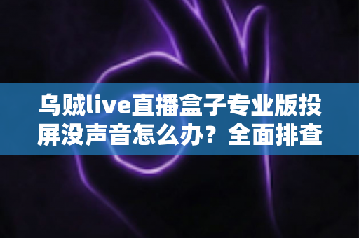 乌贼live直播盒子专业版投屏没声音怎么办？全面排查与解决指南