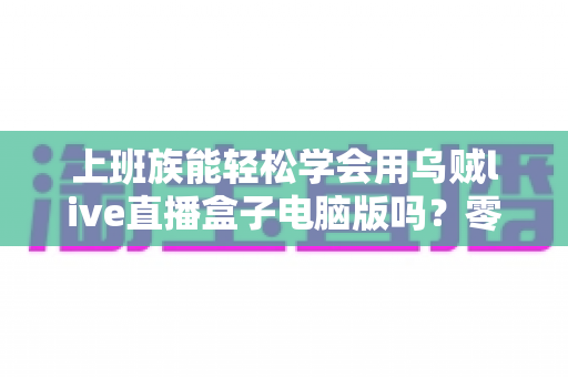 上班族能轻松学会用乌贼live直播盒子电脑版吗？零基础快速上手全攻略，碎片时间也能玩转直播工具