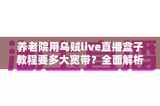 养老院用乌贼live直播盒子教程要多大宽带？全面解析带宽需求与安装设置指南