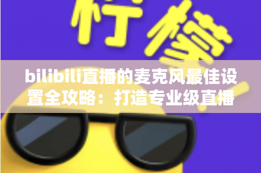 bilibili直播的麦克风最佳设置全攻略:打造专业级直播音质的完整指南 bilibili直播的麦克风最佳设置全攻略:打造专业级直播音质的完整指南