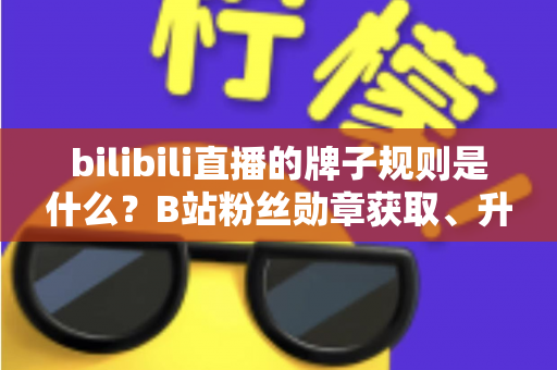 bilibili直播的牌子规则是什么？B站粉丝勋章获取、升级、佩戴与熄灭规则一文讲透