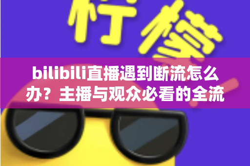bilibili直播遇到断流怎么办？主播与观众必看的全流程排查指南，快速恢复直播流畅体验