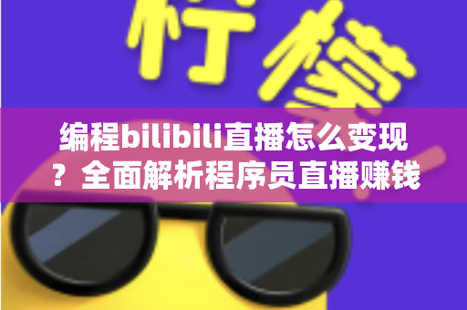 编程bilibili直播怎么变现？全面解析程序员直播赚钱的实战指南