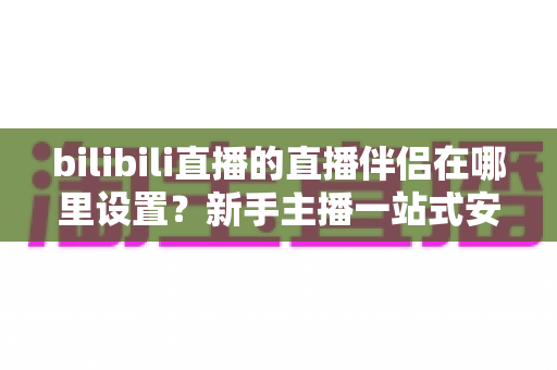 bilibili直播的直播伴侣在哪里设置？新手主播一站式安装与配置完全指南