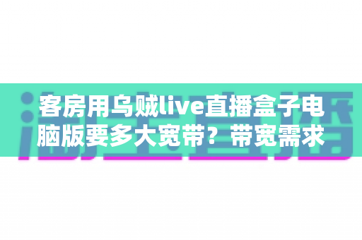 客房用乌贼live直播盒子电脑版要多大宽带？带宽需求与网络优化全解析