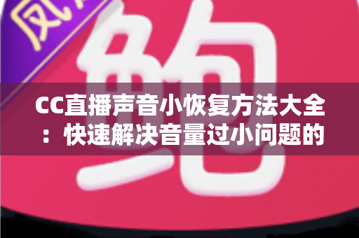 CC直播声音小恢复方法大全：快速解决音量过小问题的实用指南