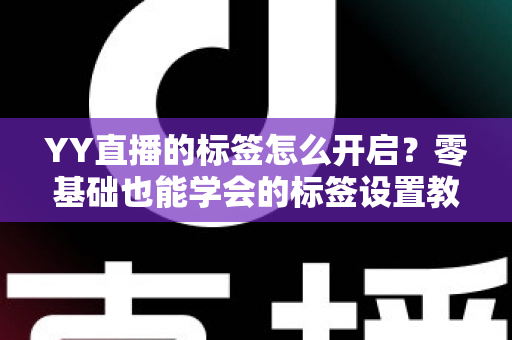YY直播的标签怎么开启？零基础也能学会的标签设置教程与流量提升秘籍