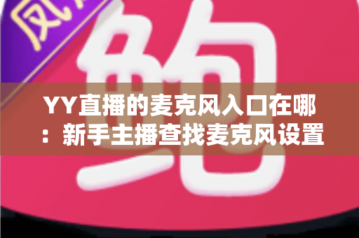 YY直播的麦克风入口在哪：新手主播查找麦克风设置的完整指南