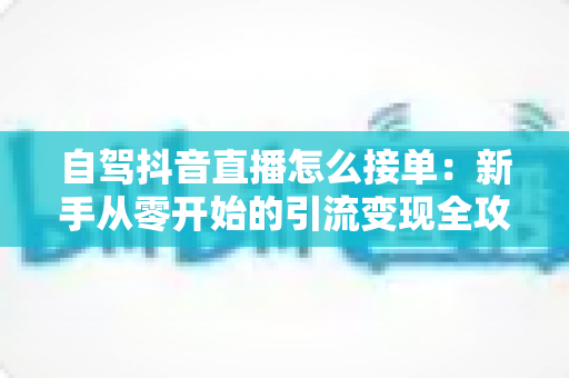 自驾抖音直播怎么接单：新手从零开始的引流变现全攻略