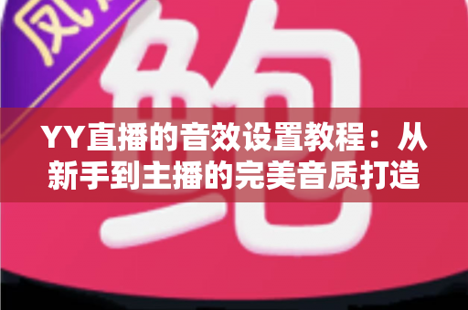 YY直播的音效设置教程：从新手到主播的完美音质打造全攻略