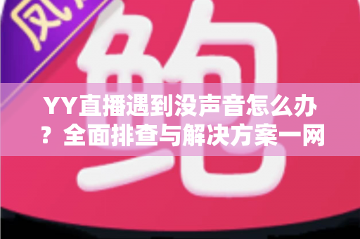 YY直播遇到没声音怎么办?全面排查与解决方案一网打尽 YY直播遇到没声音怎么办?全面排查与解决方案一网打尽