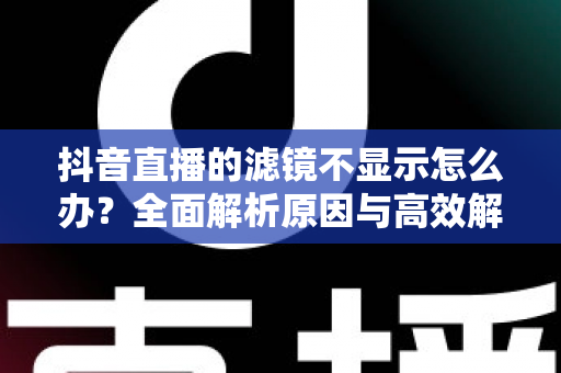 抖音直播的滤镜不显示怎么办?全面解析原因与高效解决方案 抖音直播的滤镜不显示怎么办?全面解析原因与高效解决方案