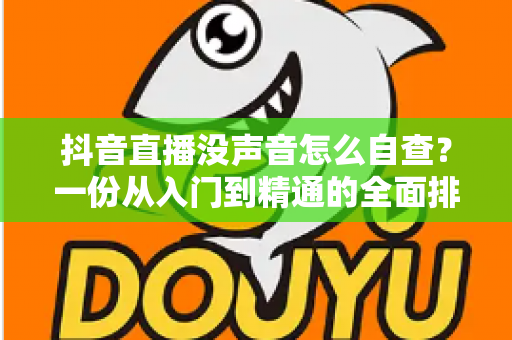 抖音直播没声音怎么自查？一份从入门到精通的全面排查指南