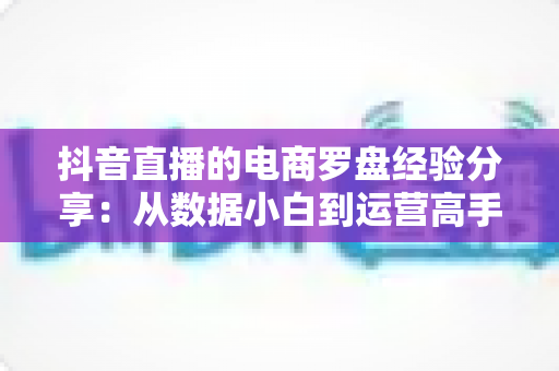 抖音直播的电商罗盘经验分享:从数据小白到运营高手的进阶实战指南 抖音直播的电商罗盘经验分享:从数据小白到运营高手的进阶实战指南