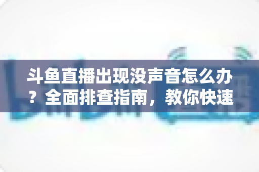 斗鱼直播出现没声音怎么办？全面排查指南，教你快速恢复直播声音畅快观看