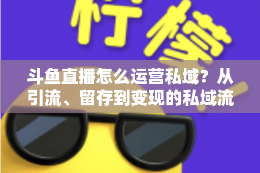 斗鱼直播怎么运营私域？从引流、留存到变现的私域流量运营全攻略