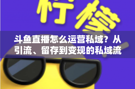 斗鱼直播怎么运营私域？从引流、留存到变现的私域流量运营全攻略