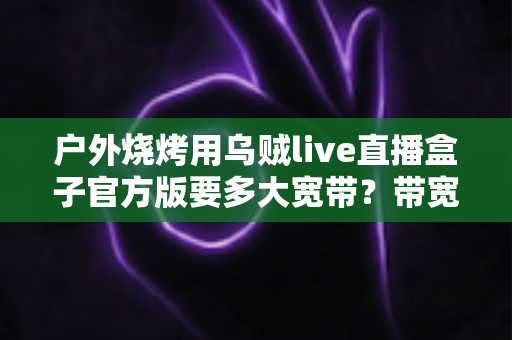 户外烧烤用乌贼live直播盒子官方版要多大宽带？带宽配置与户外直播实用全攻略
