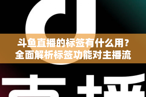 斗鱼直播的标签有什么用？全面解析标签功能对主播流量与曝光的重要价值