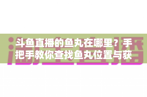 斗鱼直播的鱼丸在哪里?手把手教你查找鱼丸位置与获取使用全攻略 斗鱼直播的鱼丸在哪里?手把手教你查找鱼丸位置与获取使用全攻略