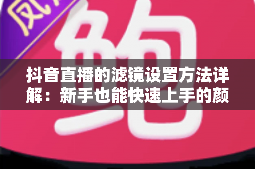 抖音直播的滤镜设置方法详解：新手也能快速上手的颜值提升指南
