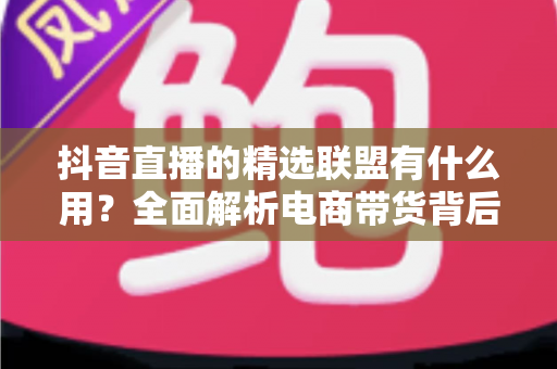抖音直播的精选联盟有什么用?全面解析电商带货背后的核心工具 抖音直播的精选联盟有什么用?全面解析电商带货背后的核心工具