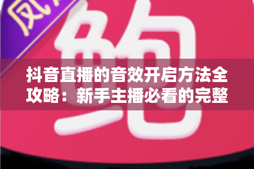 抖音直播的音效开启方法全攻略：新手主播必看的完整教程与实用技巧