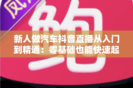 新人做汽车抖音直播从入门到精通：零基础也能快速起号的实战指南