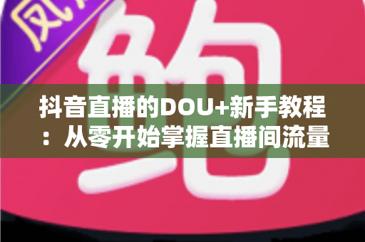 抖音直播的DOU+新手教程:从零开始掌握直播间流量密码 抖音直播的DOU+新手教程:从零开始掌握直播间流量密码