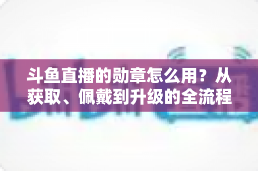 斗鱼直播的勋章怎么用？从获取、佩戴到升级的全流程实用指南
