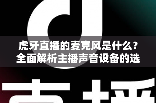虎牙直播的麦克风是什么?全面解析主播声音设备的选择与使用指南 虎牙直播的麦克风是什么?全面解析主播声音设备的选择与使用指南