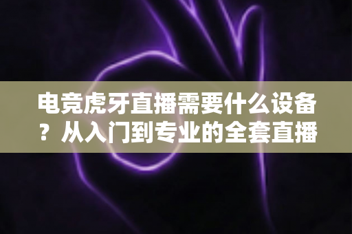 电竞虎牙直播需要什么设备？从入门到专业的全套直播配置完整指南