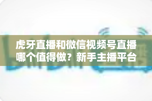 虎牙直播和微信视频号直播哪个值得做?新手主播平台选择深度对比指南 虎牙直播和微信视频号直播哪个值得做?新手主播平台选择深度对比指南
