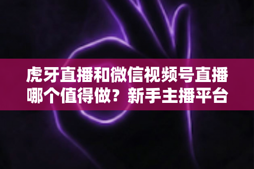 虎牙直播和微信视频号直播哪个值得做?新手主播平台选择深度对比指南 虎牙直播和微信视频号直播哪个值得做?新手主播平台选择深度对比指南