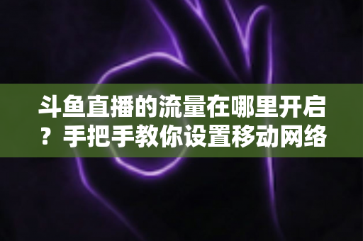 斗鱼直播的流量在哪里开启?手把手教你设置移动网络播放与实用省流攻略 斗鱼直播的流量在哪里开启?手把手教你设置移动网络播放与实用省流攻略