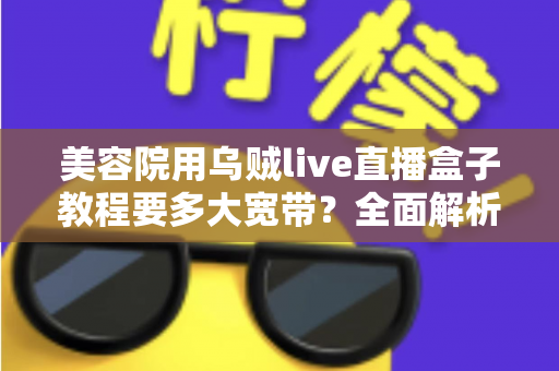 美容院用乌贼live直播盒子教程要多大宽带？全面解析带宽需求与直播设置指南