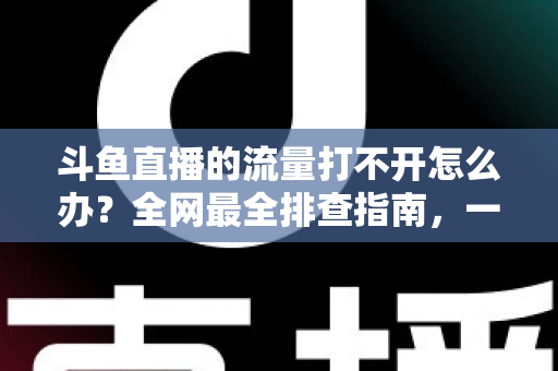 斗鱼直播的流量打不开怎么办?全网最全排查指南,一分钟恢复畅快观播体验 斗鱼直播的流量打不开怎么办?全网最全排查指南,一分钟恢复畅快观播体验
