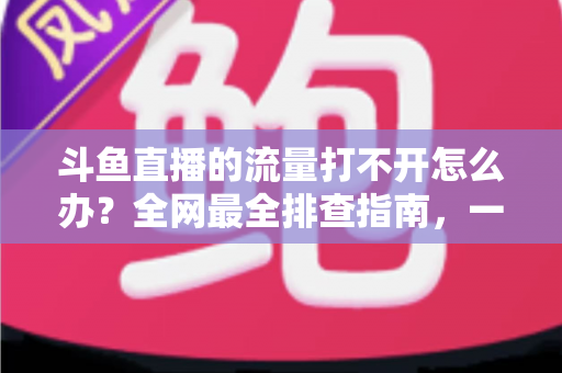 斗鱼直播的流量打不开怎么办?全网最全排查指南,一分钟恢复畅快观播体验 斗鱼直播的流量打不开怎么办?全网最全排查指南,一分钟恢复畅快观播体验