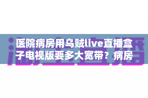 医院病房用乌贼live直播盒子电视版要多大宽带?病房网络配置与带宽需求完全指南 医院病房用乌贼live直播盒子电视版要多大宽带?病房网络配置与带宽需求完全指南