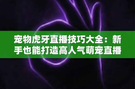 宠物虎牙直播技巧大全:新手也能打造高人气萌宠直播间的实战指南 宠物虎牙直播技巧大全:新手也能打造高人气萌宠直播间的实战指南