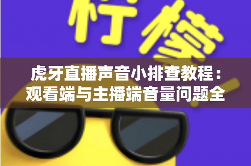 虎牙直播声音小排查教程：观看端与主播端音量问题全流程解决指南
