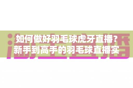 如何做好羽毛球虎牙直播?新手到高手的羽毛球直播实战指南 如何做好羽毛球虎牙直播?新手到高手的羽毛球直播实战指南