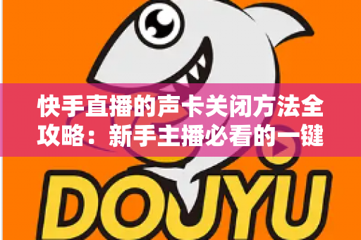 快手直播的声卡关闭方法全攻略：新手主播必看的一键静音操作指南